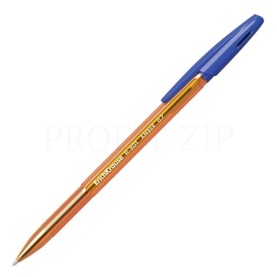 Ручка шариковая Erich Krause "R-301 Amber" синяя, 0,7мм, грип