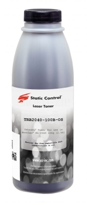 тонер static control trb2040-100b-os черный флакон 100гр. для принтера brother hl2040