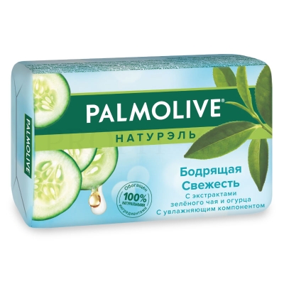 Мыло туалетное 90 г, Palmolive Натурэль Бодрящая свежесть (зел.чай и огурец)
