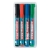 Маркеры для флипчарта EDDING, набор 4 шт., непропитывающие, 1-5 мм, черный, синий, красный, зеленый,