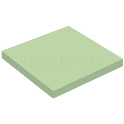 Самоклеящийся блок Attache Economy 76x76 мм пастельный зеленый (1 блок, 100 листов)