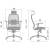 Кресло руководителя Метта "Samurai" SL-3.03/SL-3.04, 3D подголовник, сетка/кожа черная