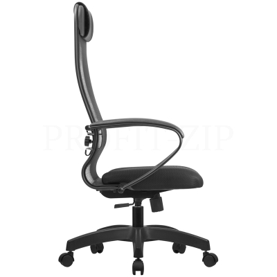 Кресло руководителя Метта Комплект 11, PL, сетка черная 20/черная, топ-ган (100/001, 130/001)